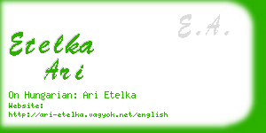 etelka ari business card